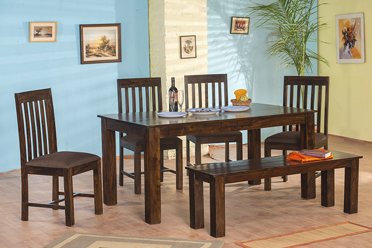 Maria Dining Set (With Bench & Drawers)
